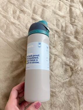 Owala Insulated Water Bottle with Built-In Straw - Cream and Teal
